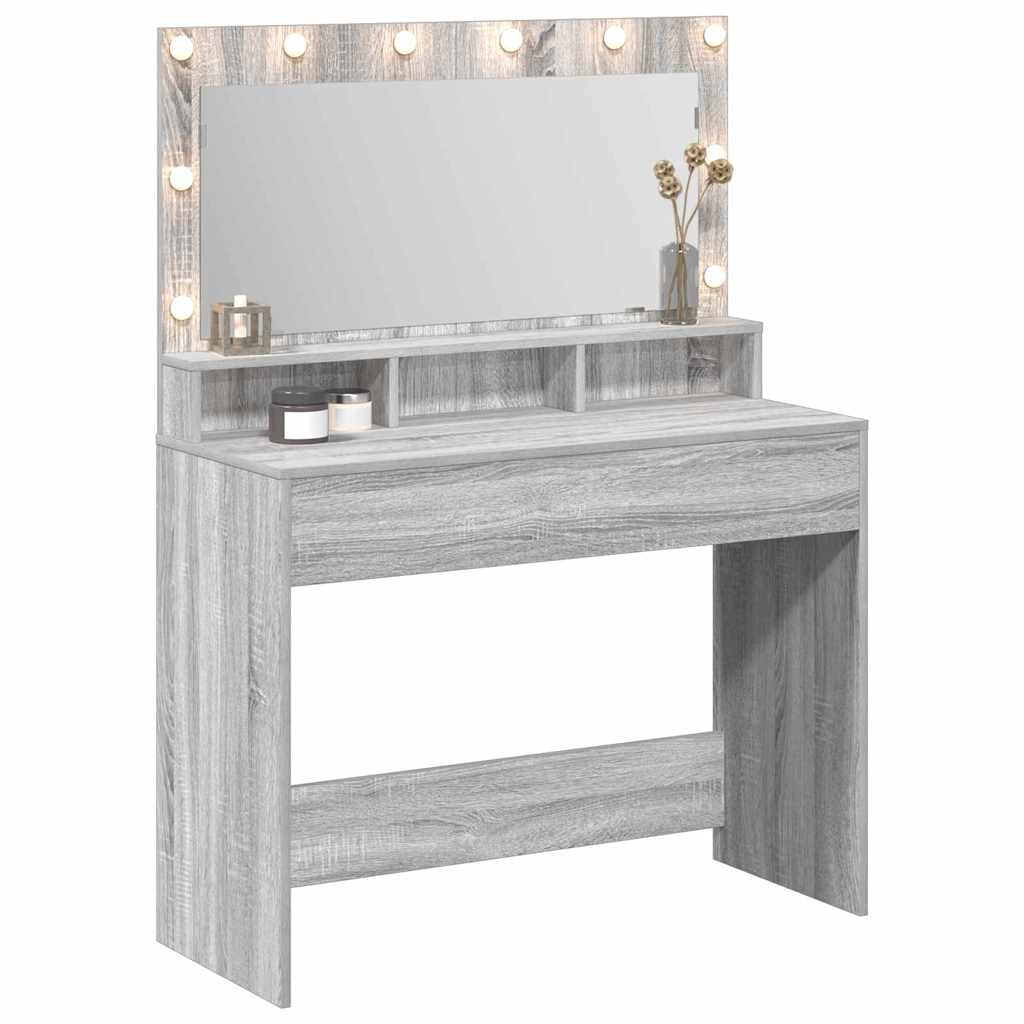 Schminktisch Graues Sonoma 100 x 41 x 135 cm Holzwerkstoff