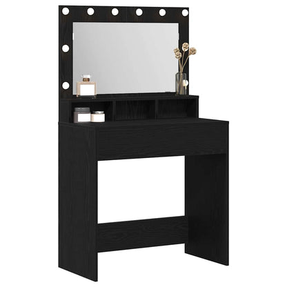 Schminktisch Schwarz Eichen-Optik 75,5 x 41 x 135 cm