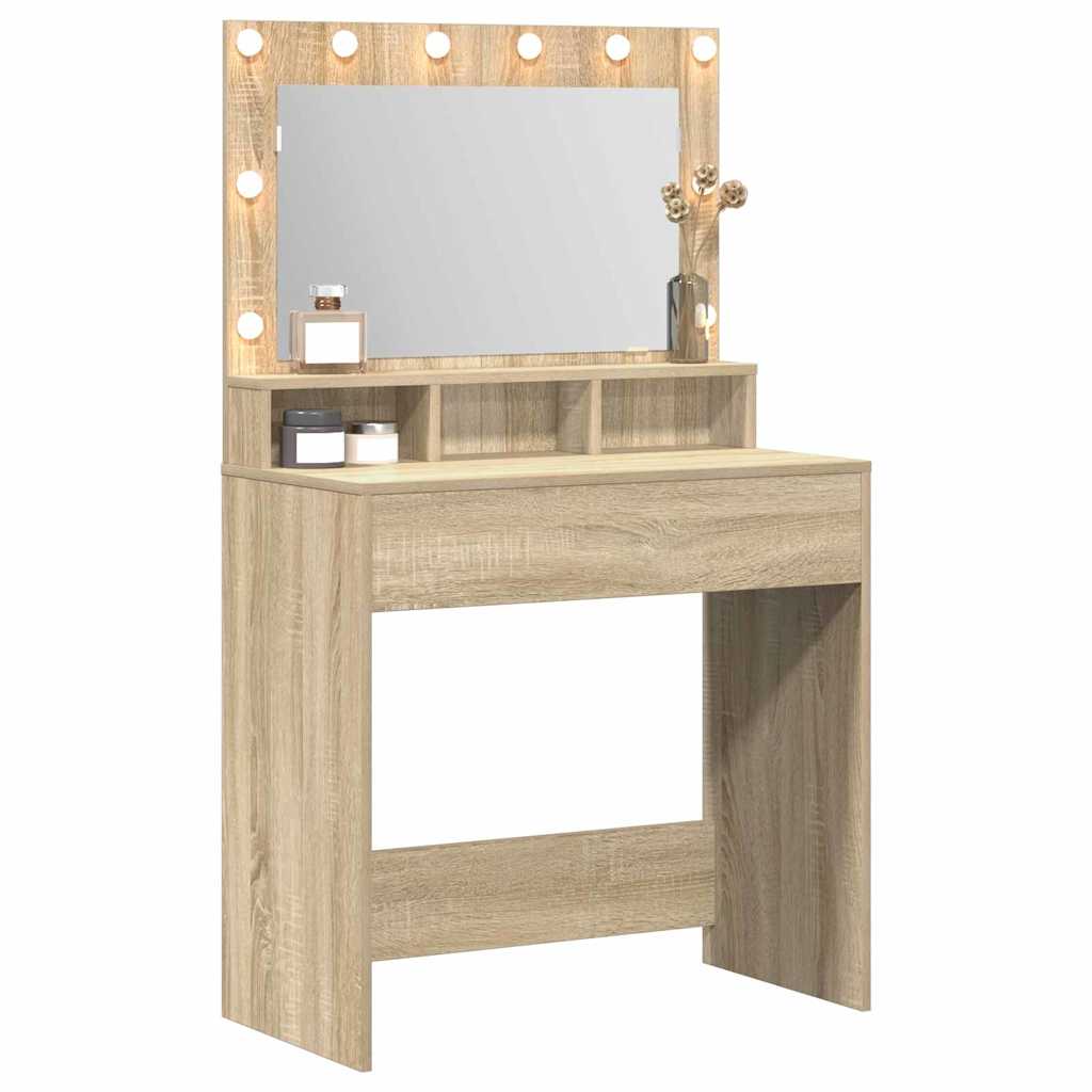 Schminktisch Sonoma-Eiche 75,5 x 41 x 135 cm Holzwerkstoff