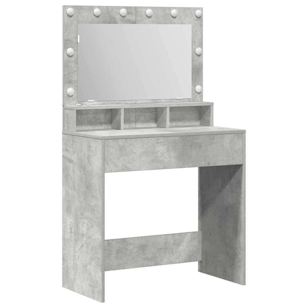 Schminktisch Beton Grau 78,5 x 41 x 135 cm Holzwerkstoff
