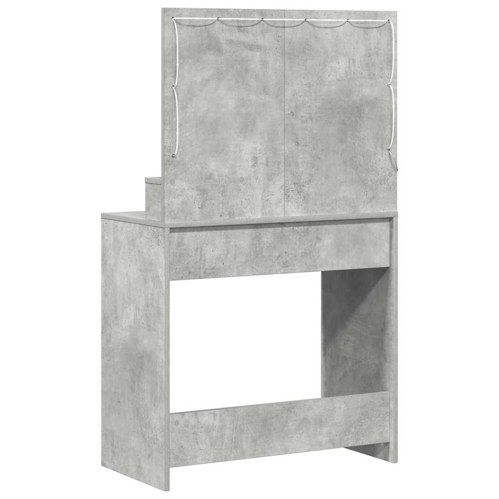 Schminktisch Beton Grau 78,5 x 41 x 135 cm Holzwerkstoff