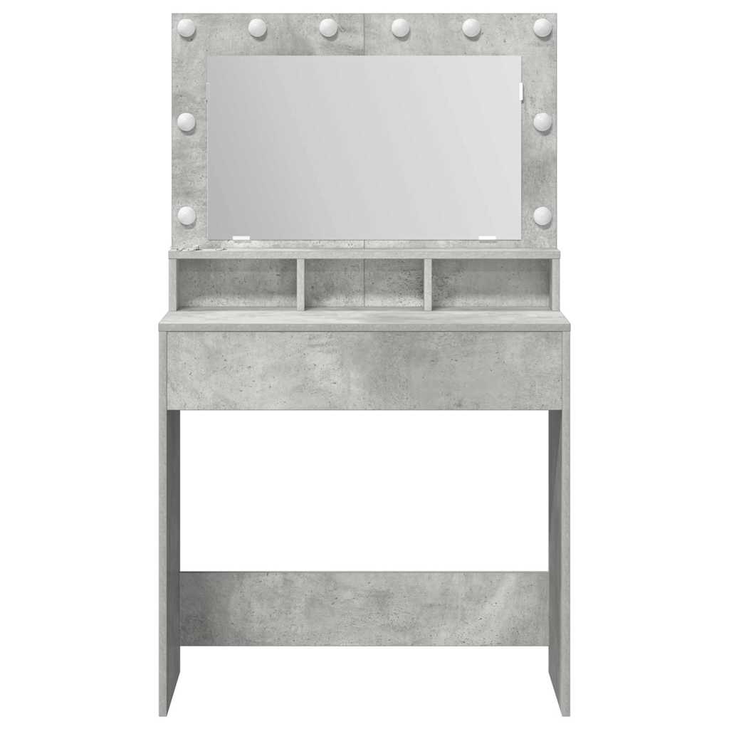 Schminktisch Beton Grau 78,5 x 41 x 135 cm Holzwerkstoff