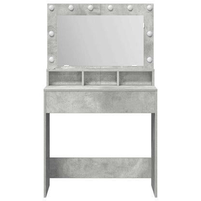 Schminktisch Beton Grau 78,5 x 41 x 135 cm Holzwerkstoff