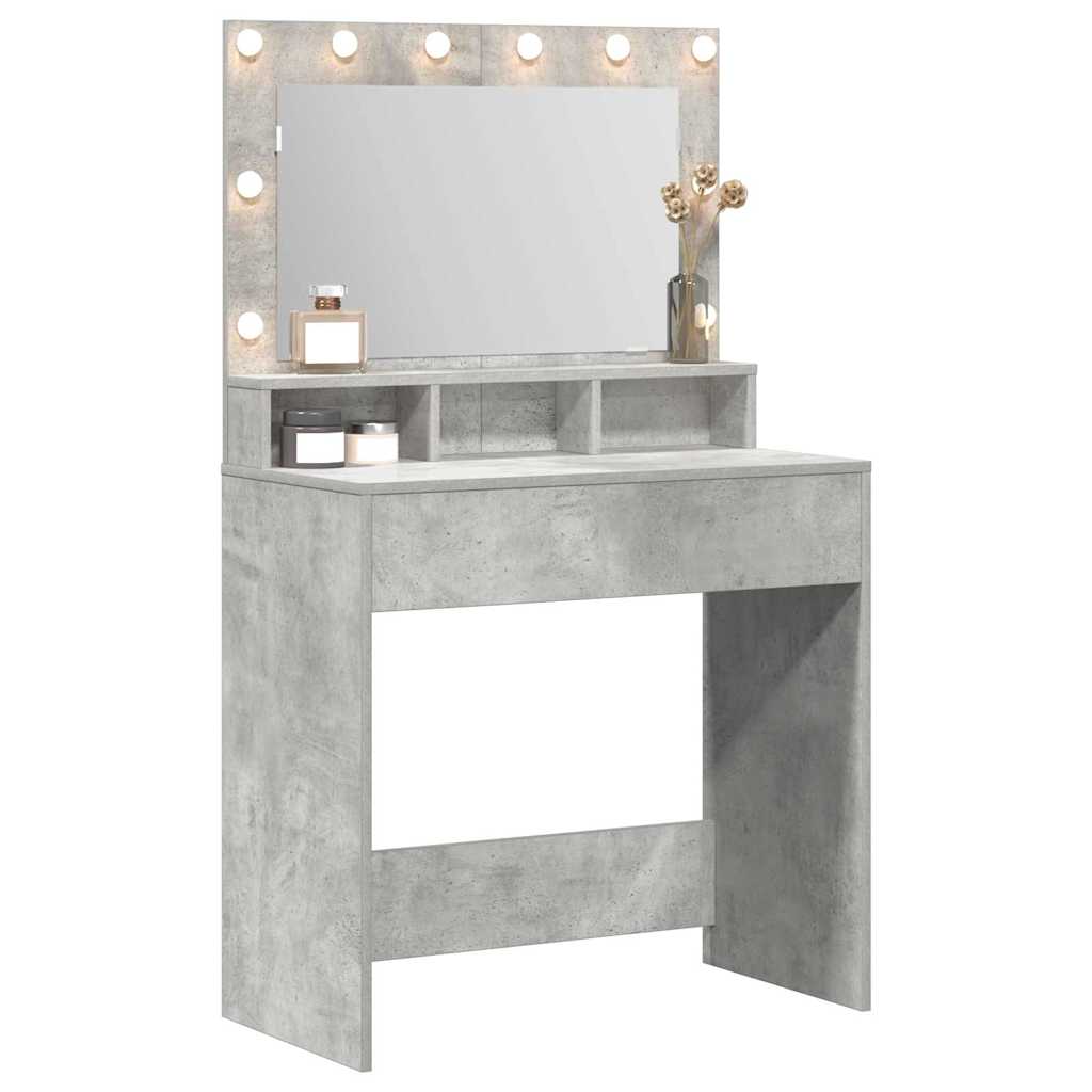 Schminktisch Beton Grau 78,5 x 41 x 135 cm Holzwerkstoff