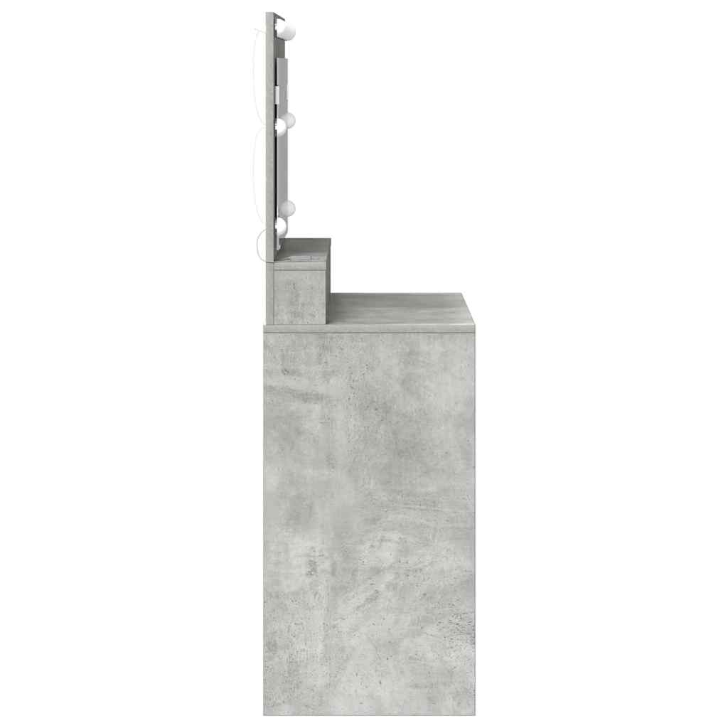 Schminktisch Beton Grau 78,5 x 41 x 135 cm Holzwerkstoff