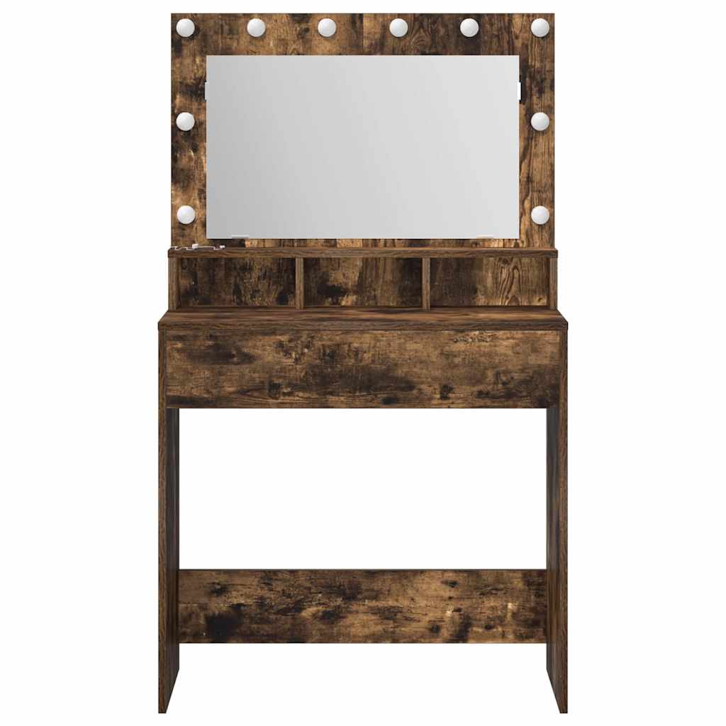 Schminktisch Geräucherte Eiche 75,5 x 41 x 135 cm Holzwerkstoff