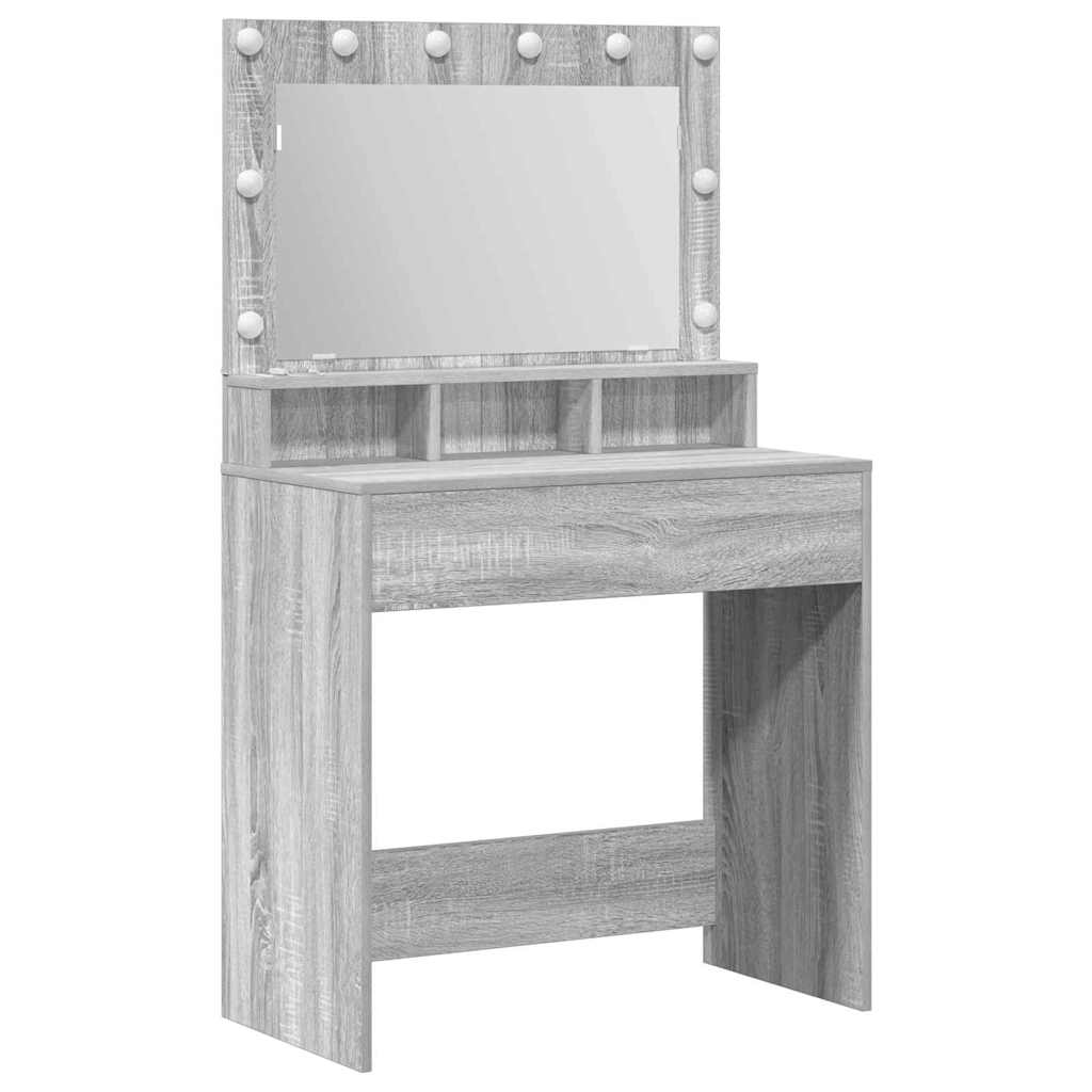 Schminktisch Graues Sonoma 78,5 x 41 x 135 cm Holzwerkstoff