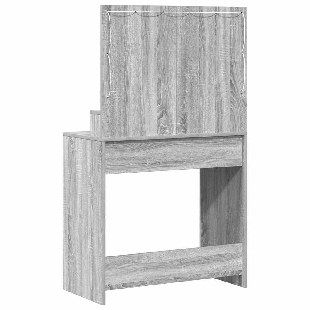 Schminktisch Graues Sonoma 78,5 x 41 x 135 cm Holzwerkstoff