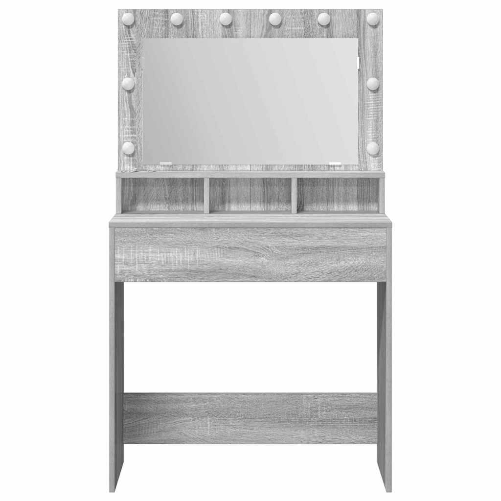 Schminktisch Graues Sonoma 78,5 x 41 x 135 cm Holzwerkstoff