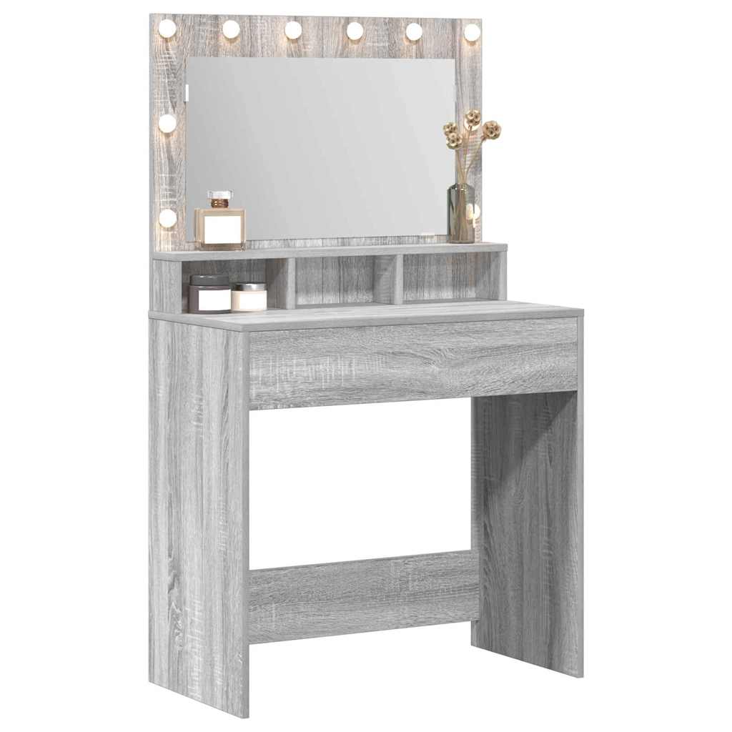 Schminktisch Graues Sonoma 78,5 x 41 x 135 cm Holzwerkstoff