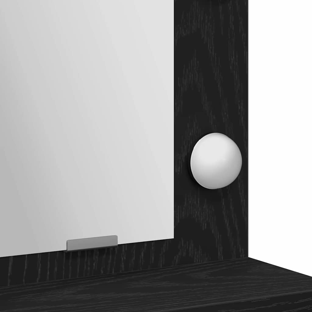 Schminktisch Schwarz Eichen-Optik 50 x 41 x 135 cm
