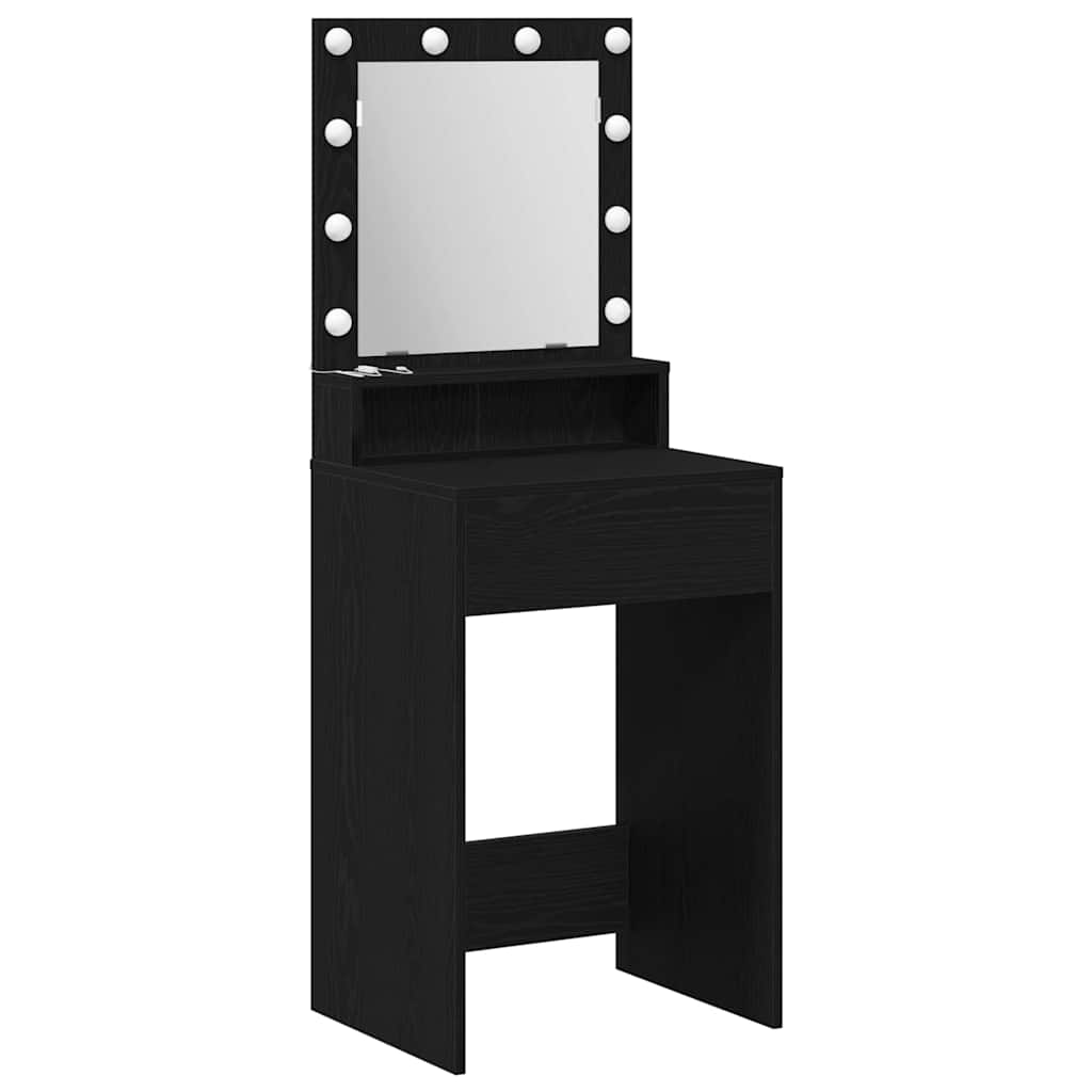Schminktisch Schwarz Eichen-Optik 50 x 41 x 135 cm