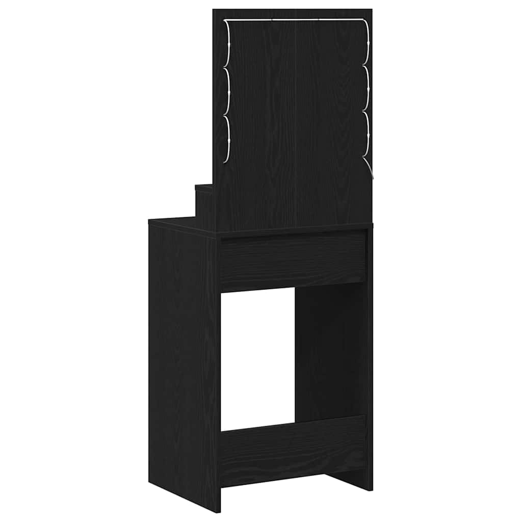 Schminktisch Schwarz Eichen-Optik 50 x 41 x 135 cm