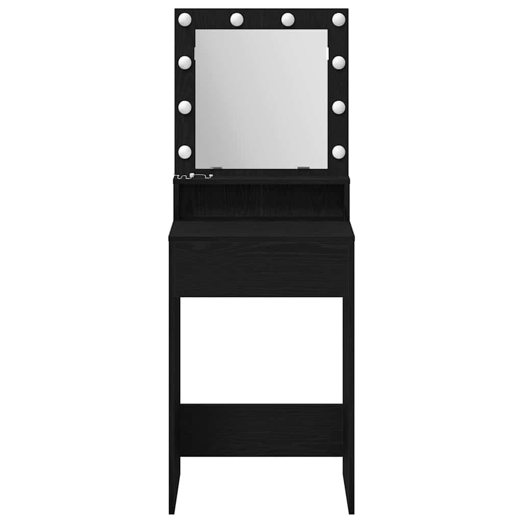 Schminktisch Schwarz Eichen-Optik 50 x 41 x 135 cm