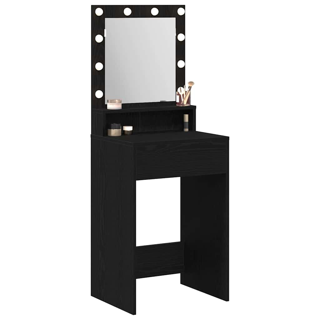 Schminktisch Schwarz Eichen-Optik 50 x 41 x 135 cm