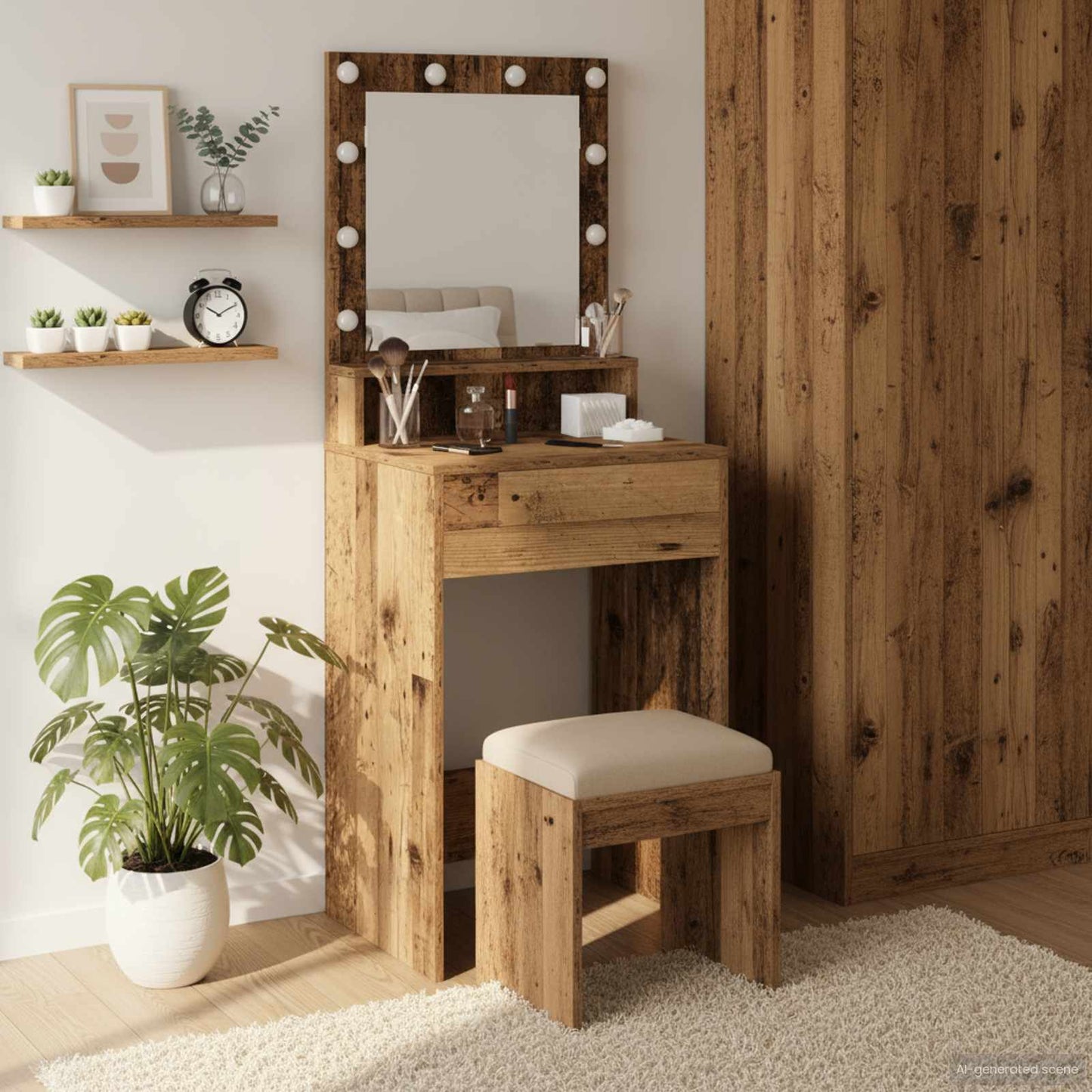 Schminktisch Altholz 50 x 41 x 135 cm Holzwerkstoff
