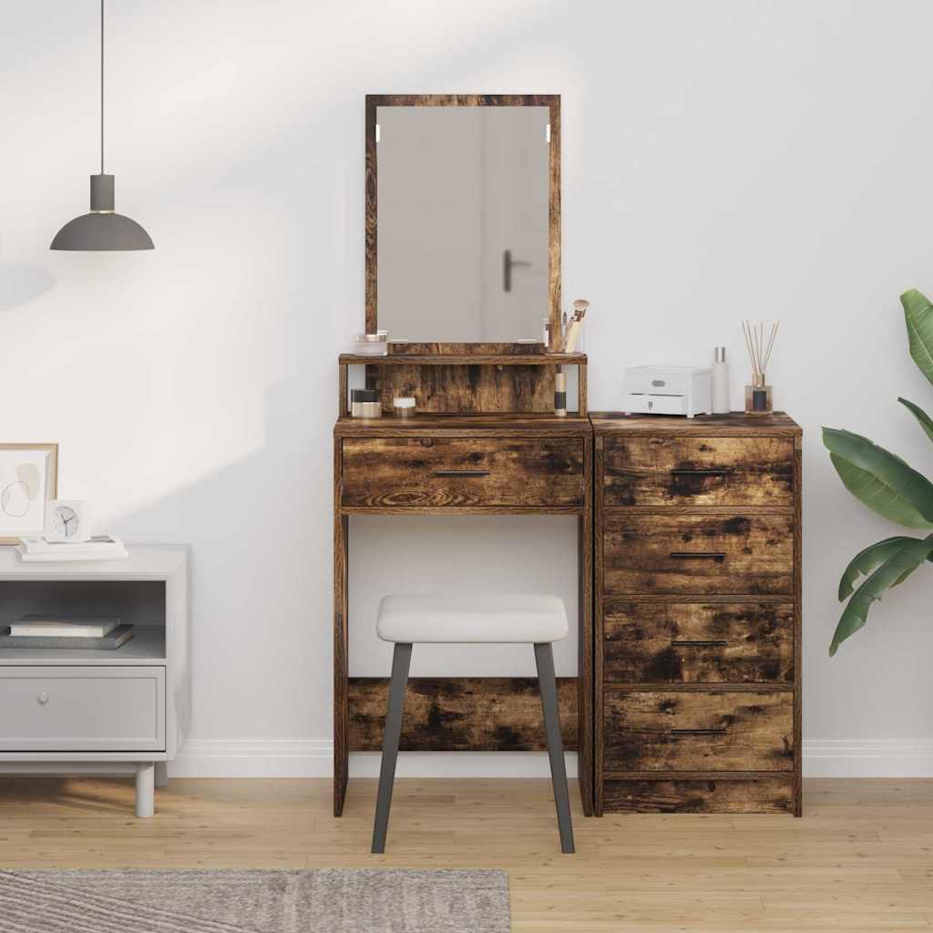 Schminktisch Geräucherte Eiche 50 x 41 x 140 cm Holzwerkstoff