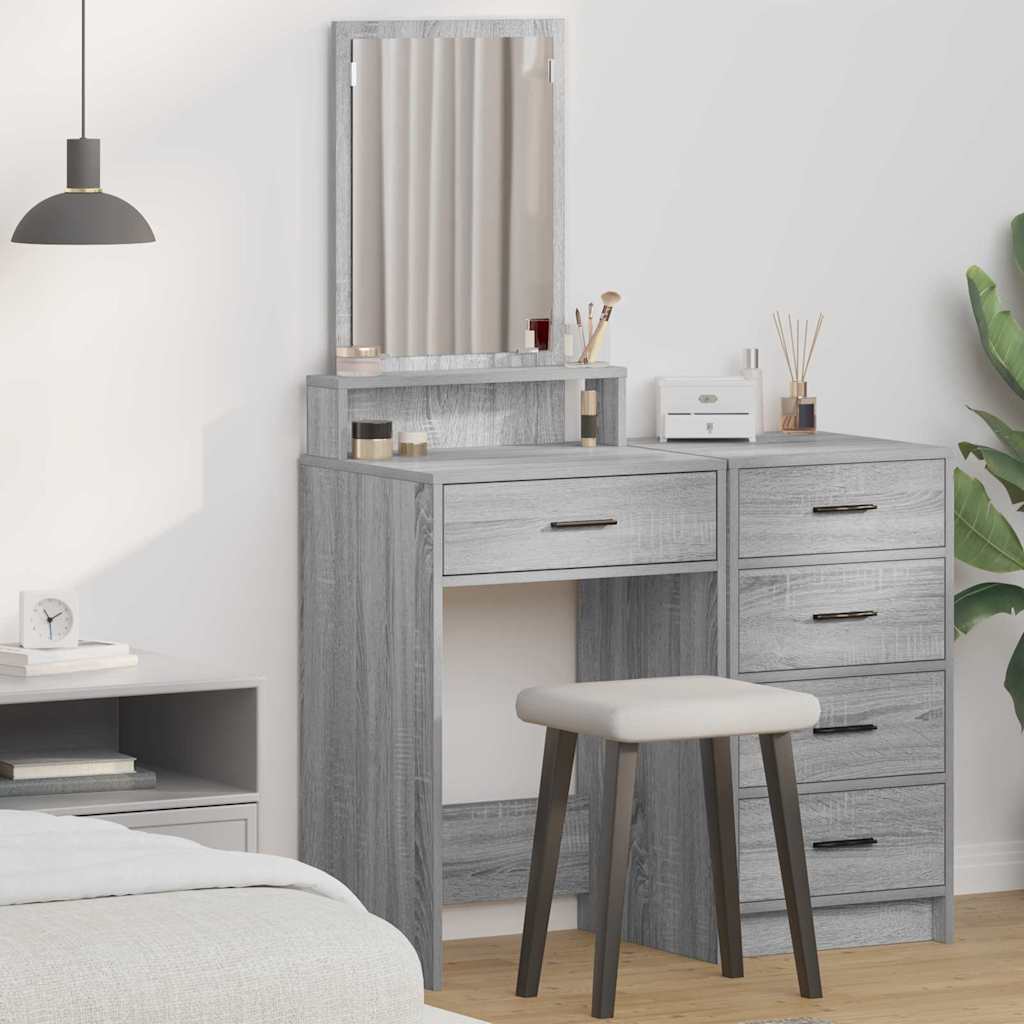 Schminktisch Graues Sonoma 50 x 41 x 140 cm Holzwerkstoff