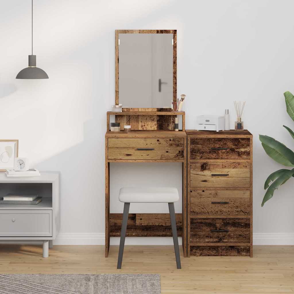 Schminktisch Altholz 50 x 41 x 140 cm Holzwerkstoff