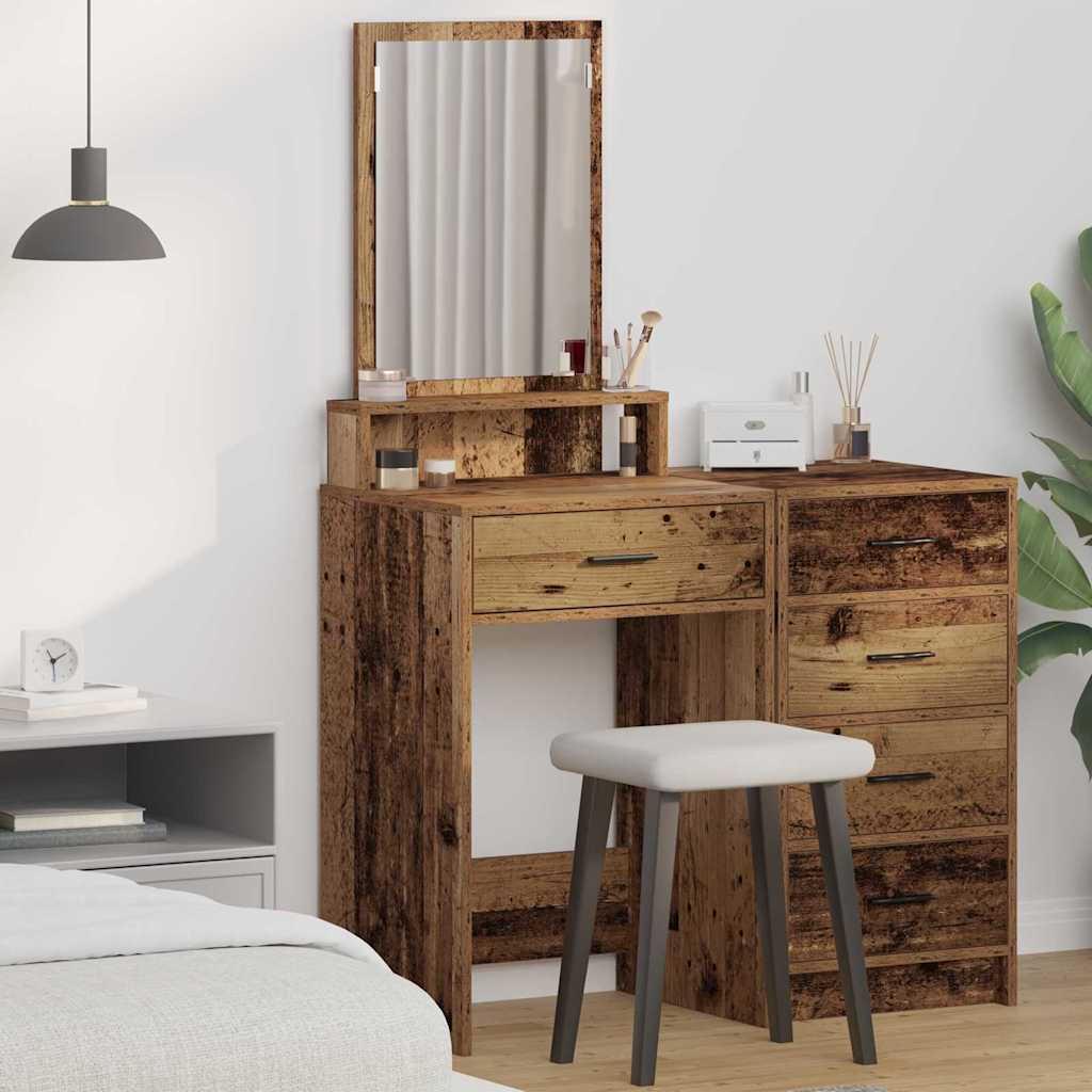 Schminktisch Altholz 50 x 41 x 140 cm Holzwerkstoff
