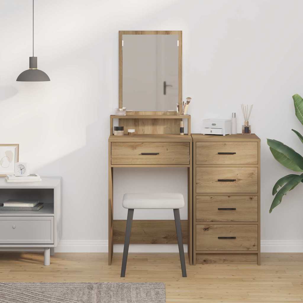 Schminktisch Artisan-Eiche 50 x 41 x 140 cm Holzwerkstoff
