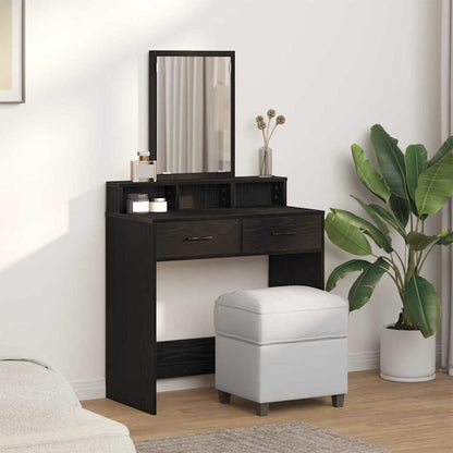 Schminktisch Schwarz Eichen-Optik 79 x 41 x 140 cm