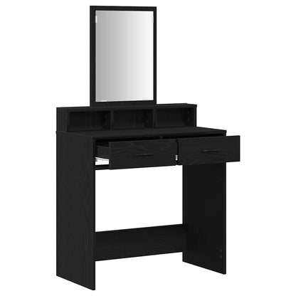 Schminktisch Schwarz Eichen-Optik 79 x 41 x 140 cm