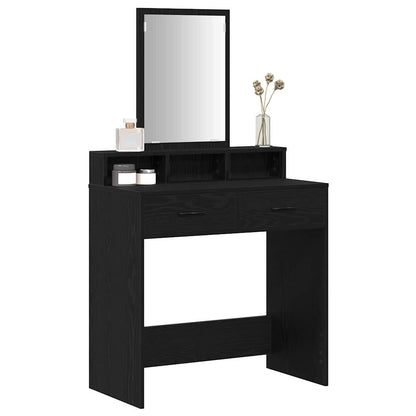 Schminktisch Schwarz Eichen-Optik 79 x 41 x 140 cm