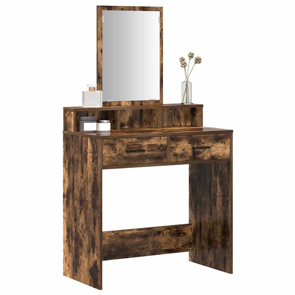 Schminktisch Geräucherte Eiche 79 x 41 x 140 cm Holzwerkstoff