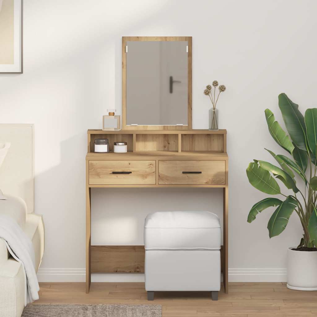 Schminktisch Artisan-Eiche 79 x 41 x 140 cm Holzwerkstoff