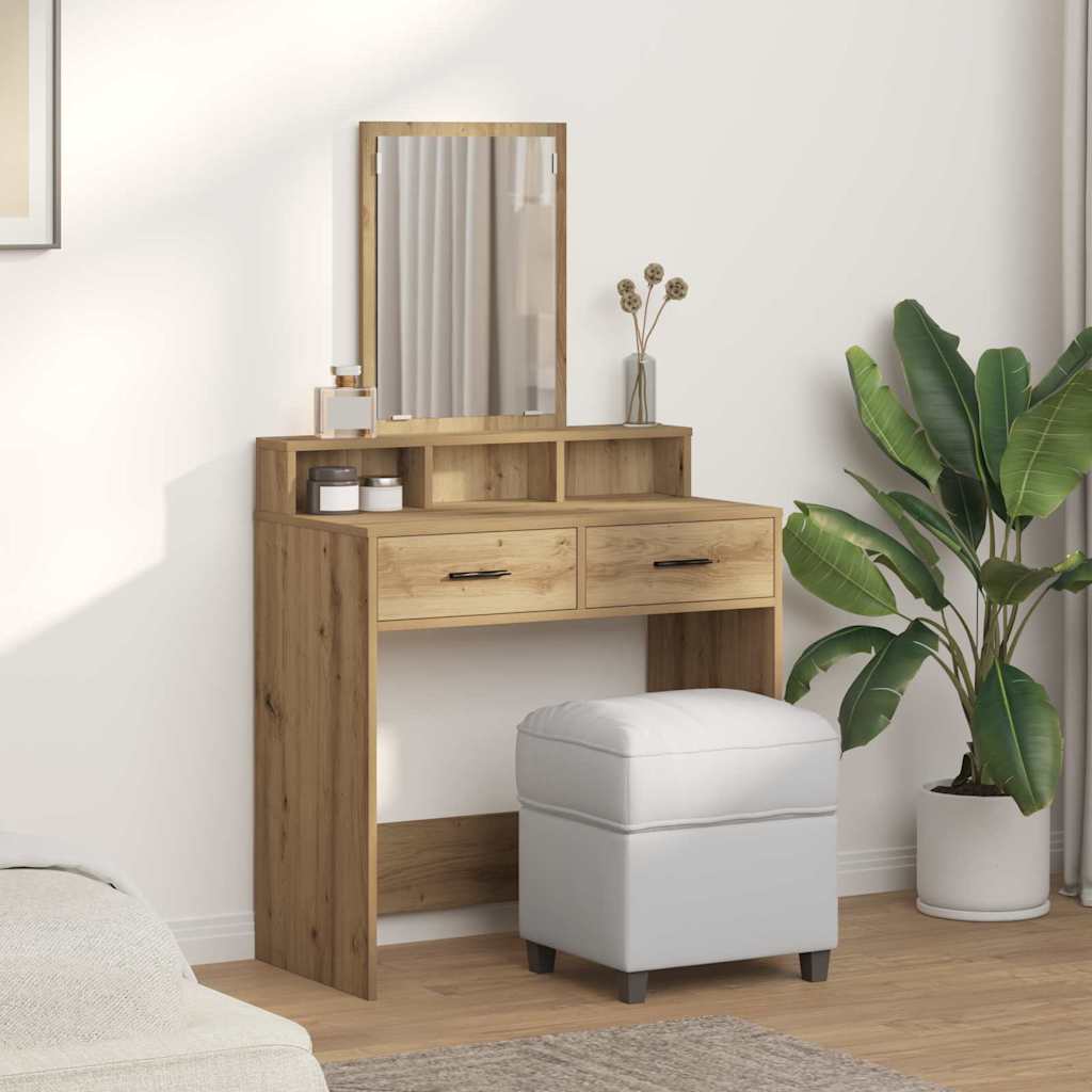 Schminktisch Artisan-Eiche 79 x 41 x 140 cm Holzwerkstoff