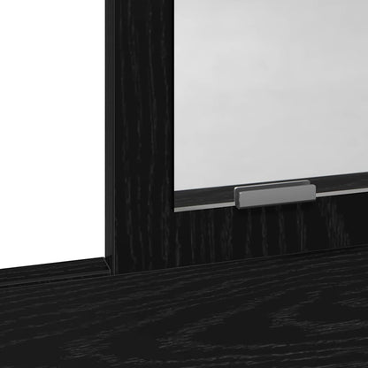 Schminktisch Schwarz Eichen-Optik 100 x 41 x 140 cm
