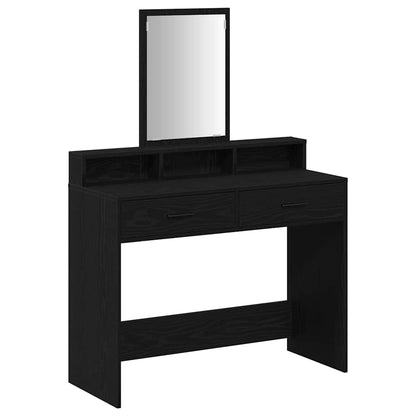 Schminktisch Schwarz Eichen-Optik 100 x 41 x 140 cm