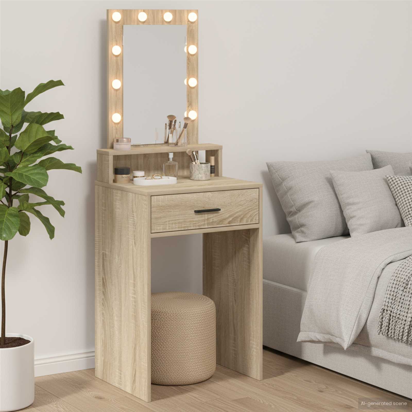 Schminktisch Braun 50 x 41 x 140 cm Holzwerkstoff