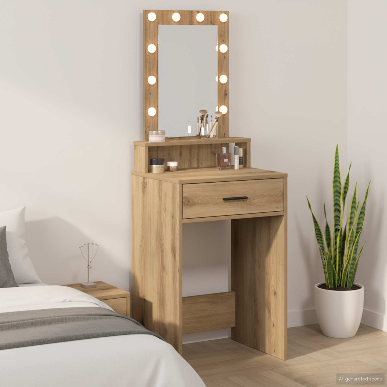 Schminktisch Braun 50 x 41 x 140 cm Holzwerkstoff