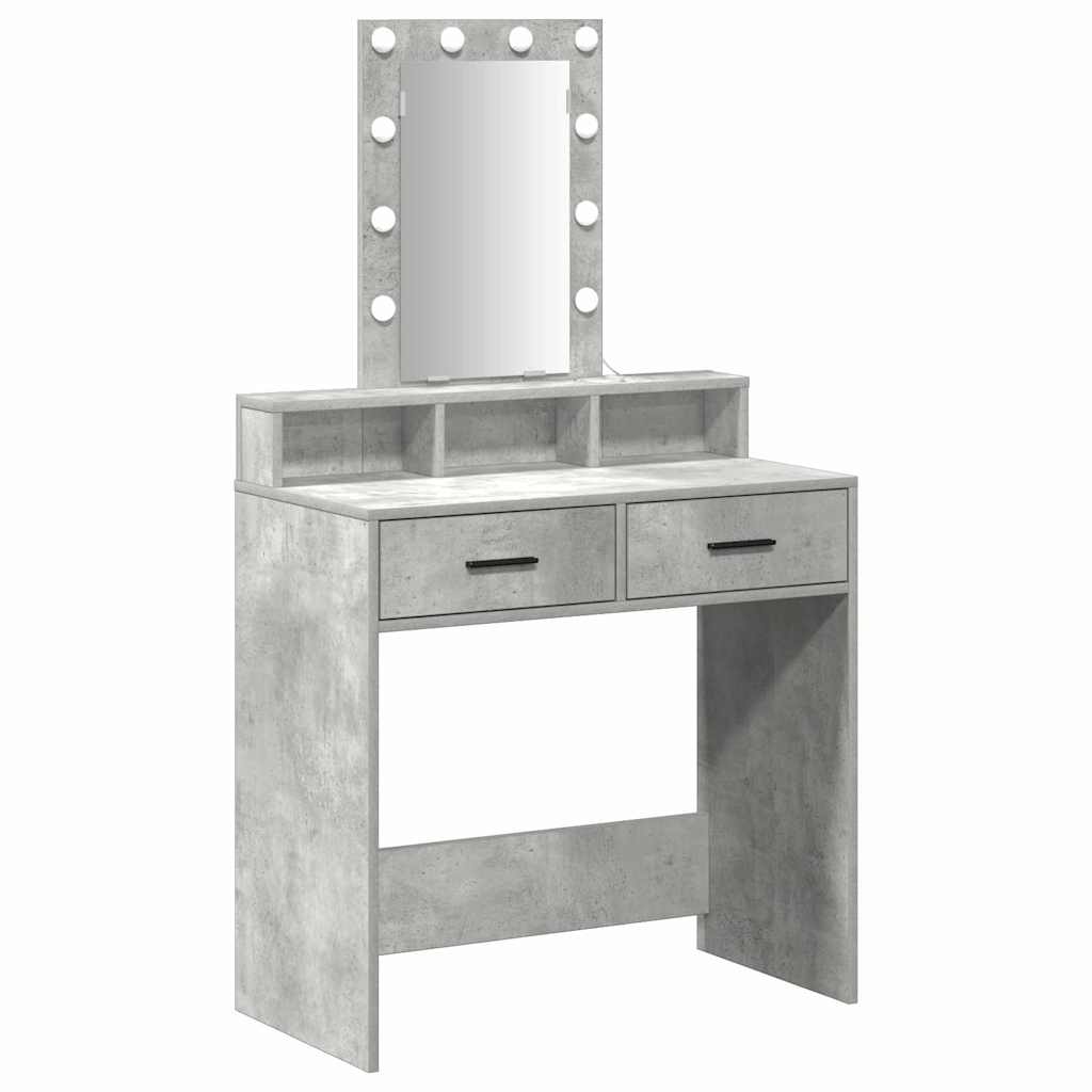 Schminktisch Grau 79 x 41 x 140 cm Holzwerkstoff