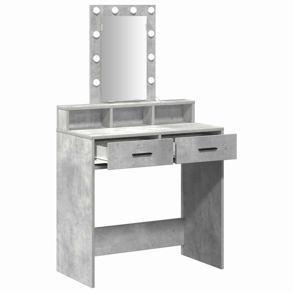 Schminktisch Grau 79 x 41 x 140 cm Holzwerkstoff