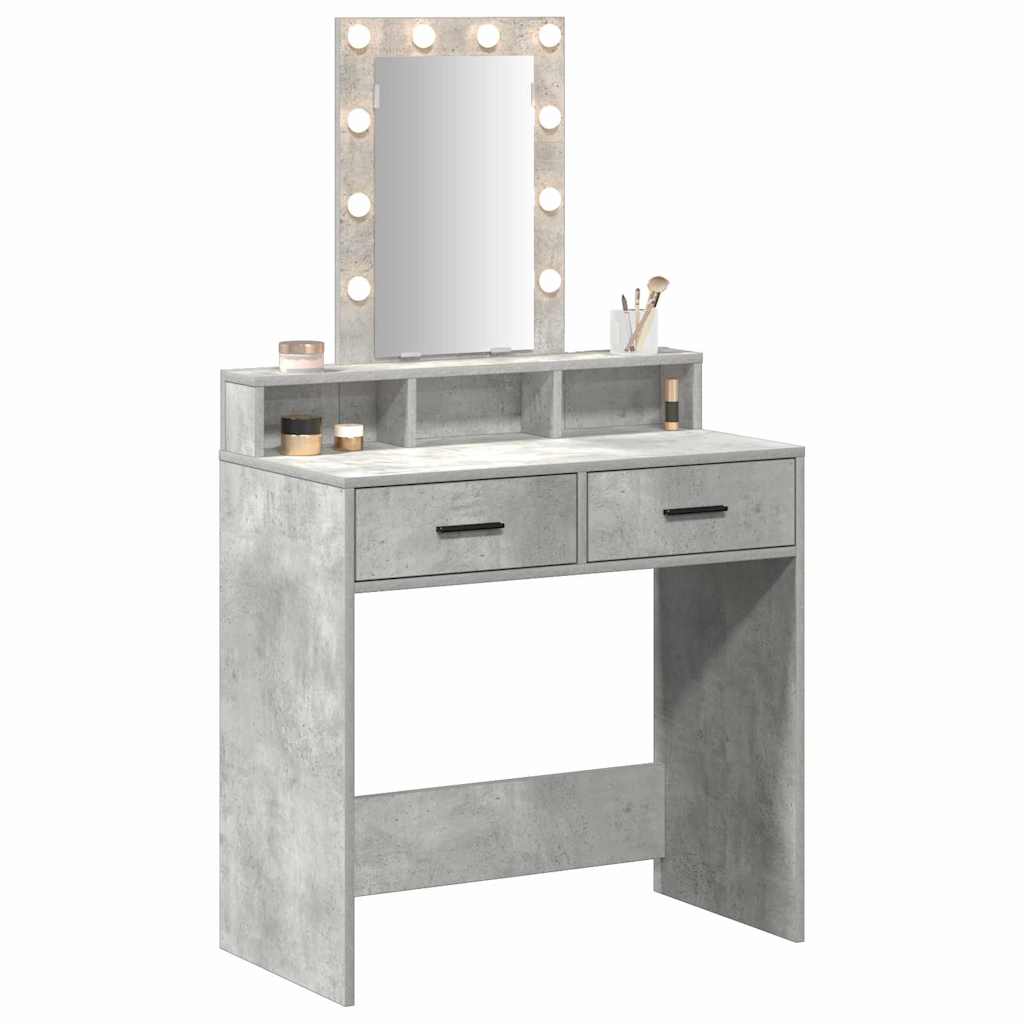 Schminktisch Grau 79 x 41 x 140 cm Holzwerkstoff