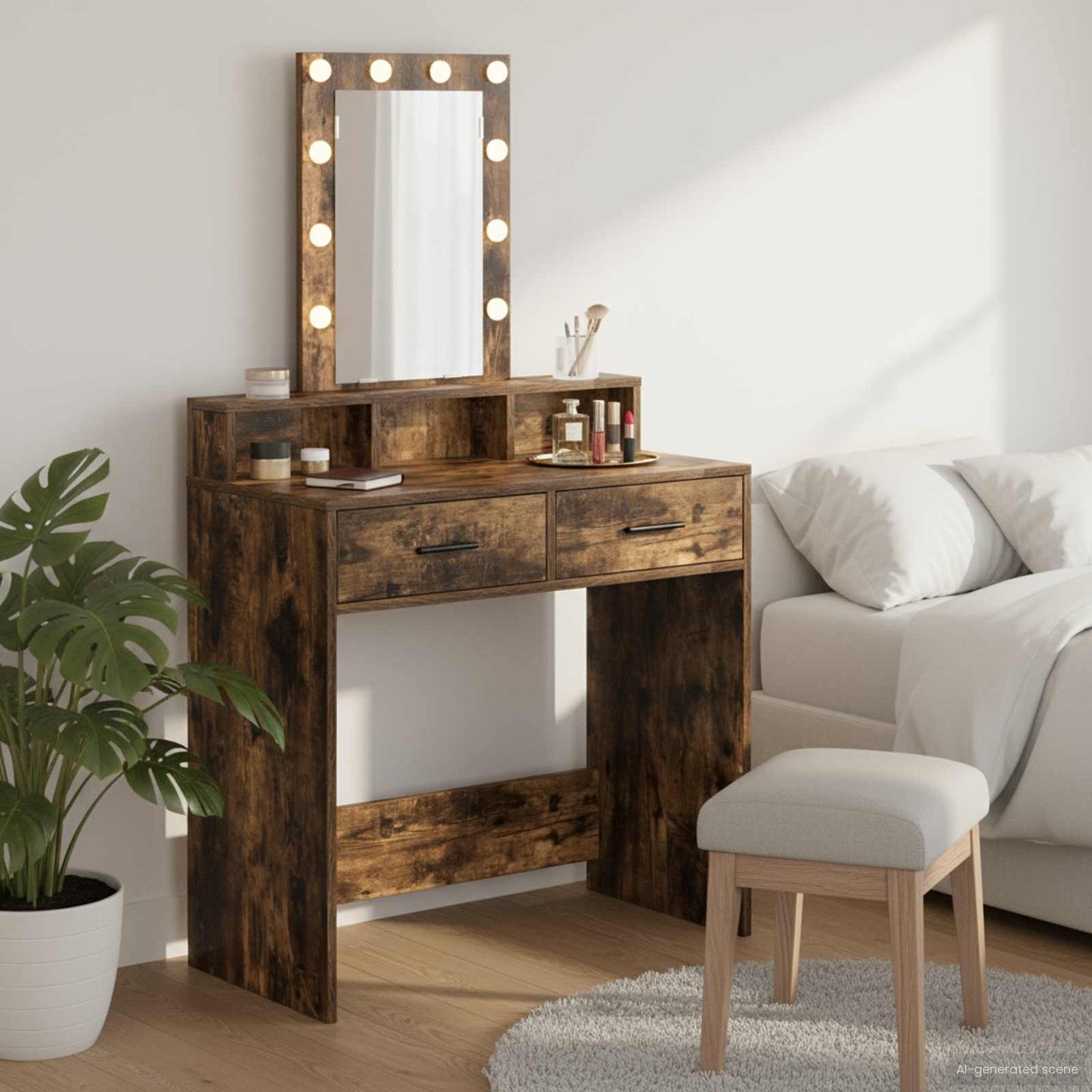 Schminktisch Braun 79 x 41 x 140 cm Holzwerkstoff