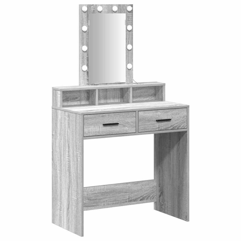 Schminktisch Grau 79 x 41 x 140 cm Holzwerkstoff