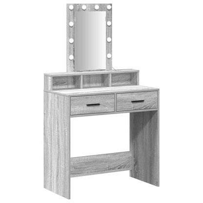 Schminktisch Grau 79 x 41 x 140 cm Holzwerkstoff