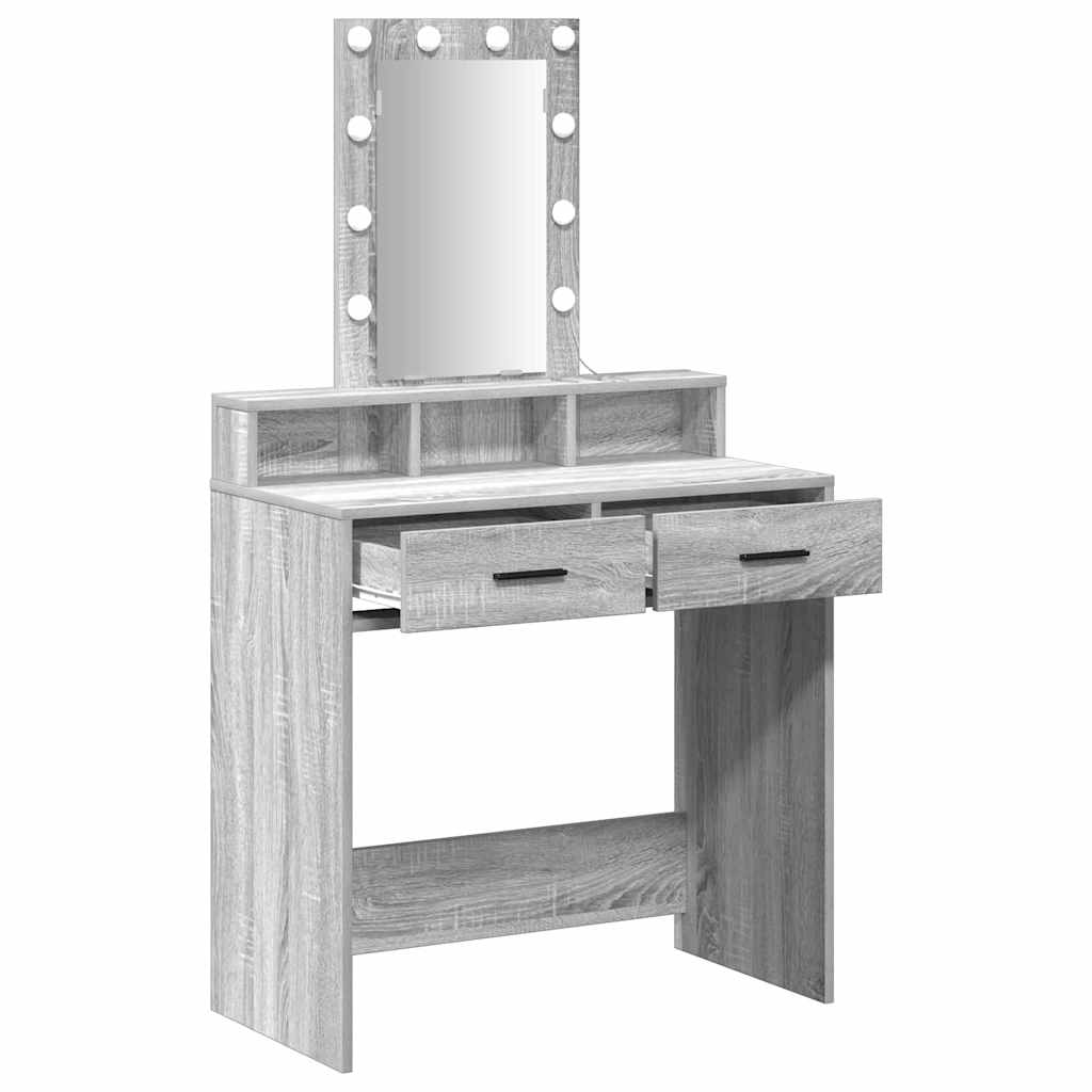 Schminktisch Grau 79 x 41 x 140 cm Holzwerkstoff