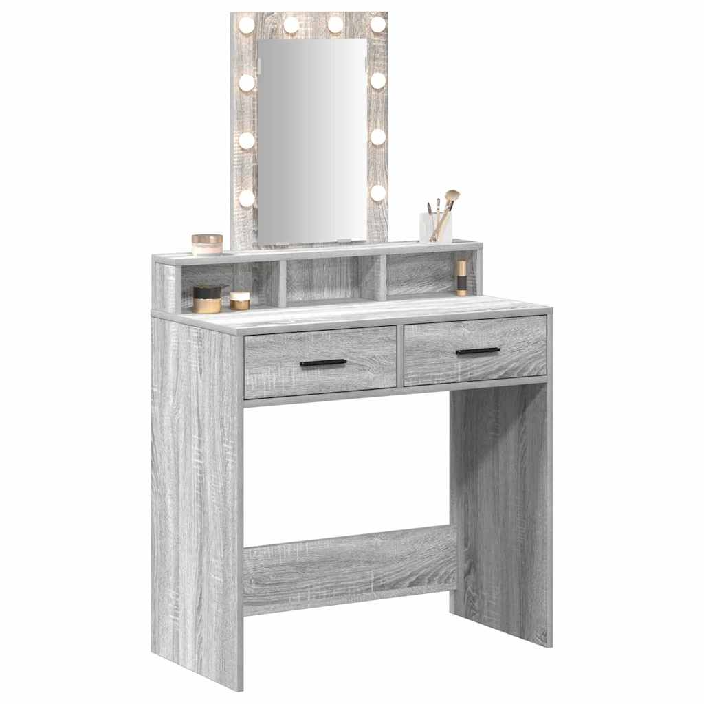 Schminktisch Grau 79 x 41 x 140 cm Holzwerkstoff