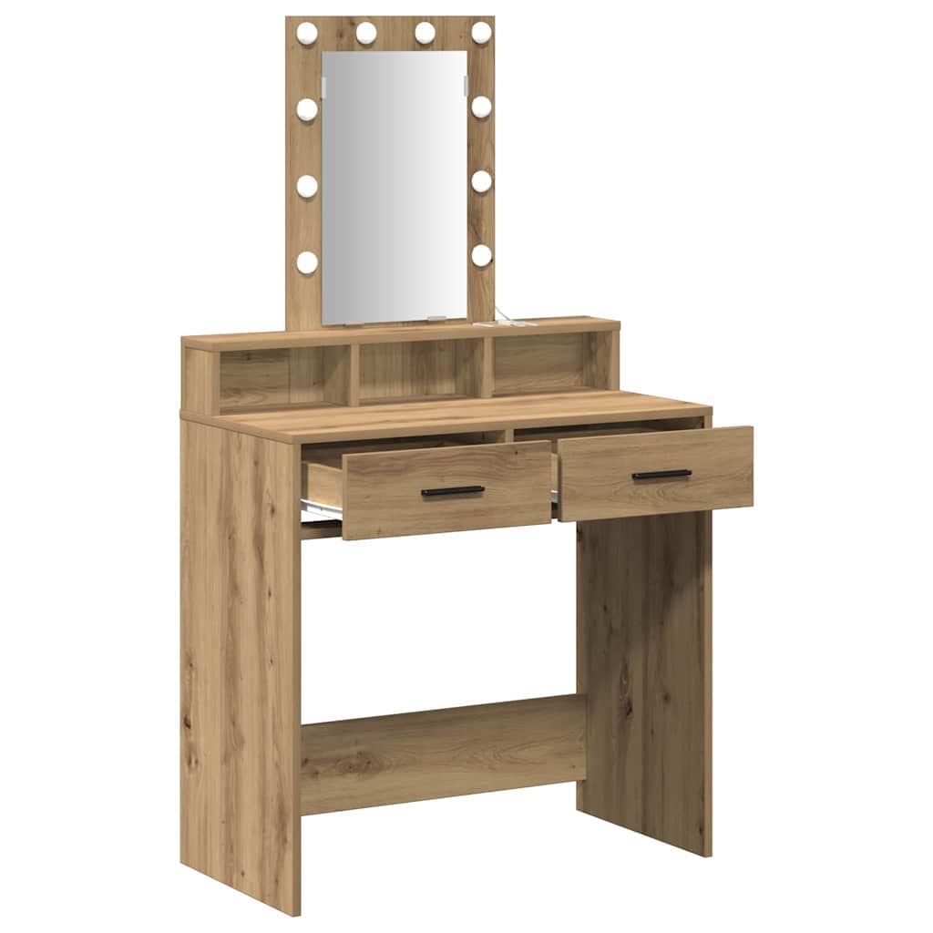 Schminktisch Braun 79 x 41 x 140 cm Holzwerkstoff