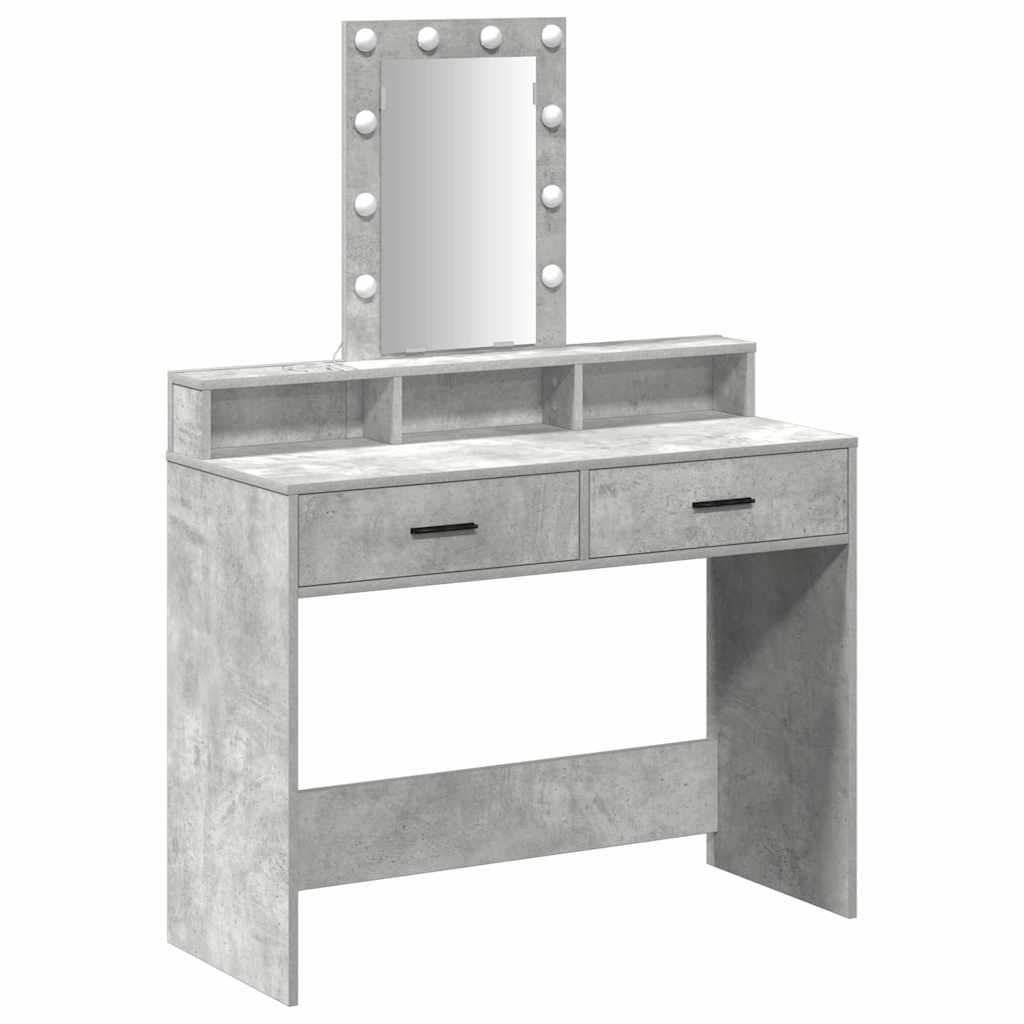 Schminktisch Grau 100 x 41 x 140 cm Holzwerkstoff
