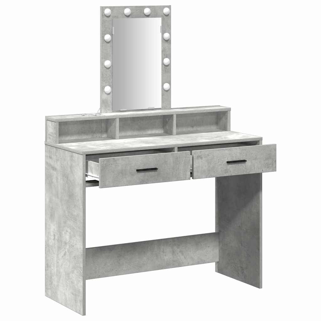 Schminktisch Grau 100 x 41 x 140 cm Holzwerkstoff