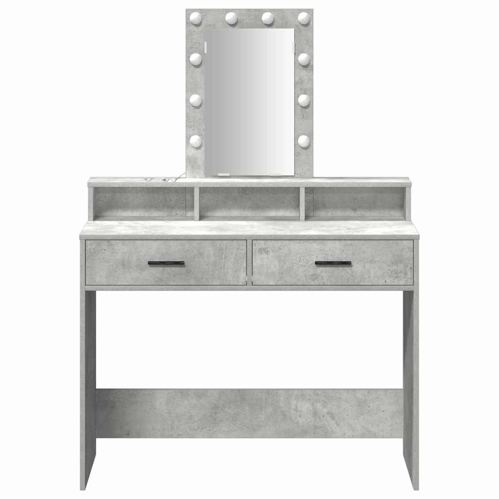Schminktisch Grau 100 x 41 x 140 cm Holzwerkstoff