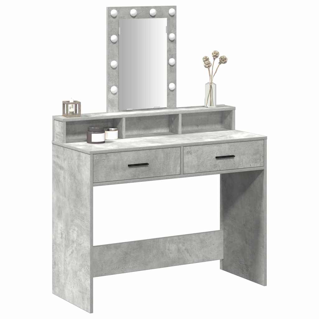 Schminktisch Grau 100 x 41 x 140 cm Holzwerkstoff