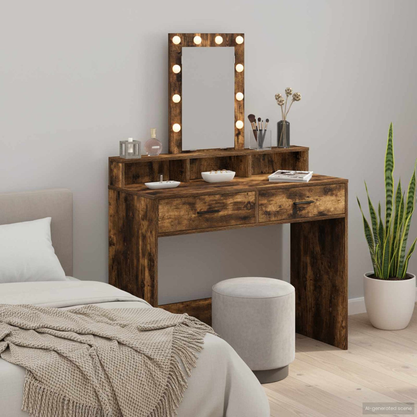 Schminktisch Braun 100 x 41 x 140 cm Holzwerkstoff