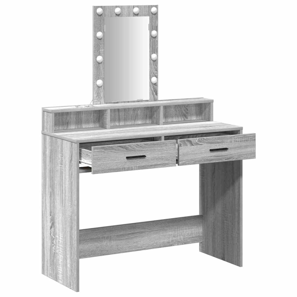 Schminktisch Grau 100 x 41 x 140 cm Holzwerkstoff